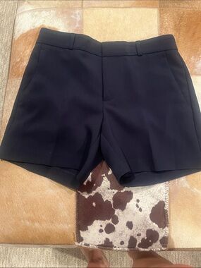 Banana Republic Black High-Waist Tailored Shorts
